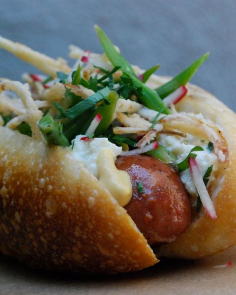 "Big French" Andouille hot dog