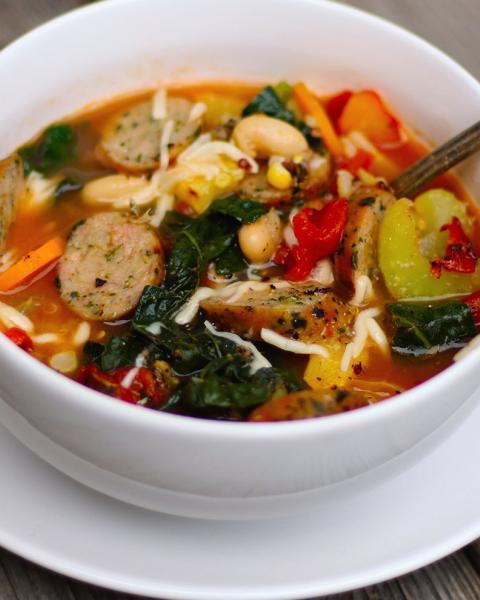 Sausage & Vegetable Soup recipe image