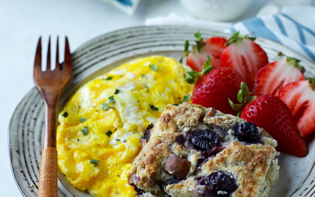 Blueberry Chicken Sausage Biscuits