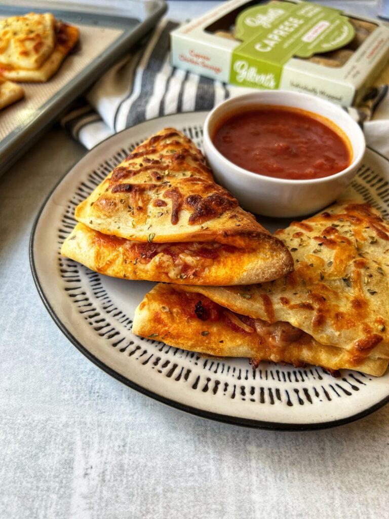 Caprese Pizza Pockets - Gilbert's Craft Sausages