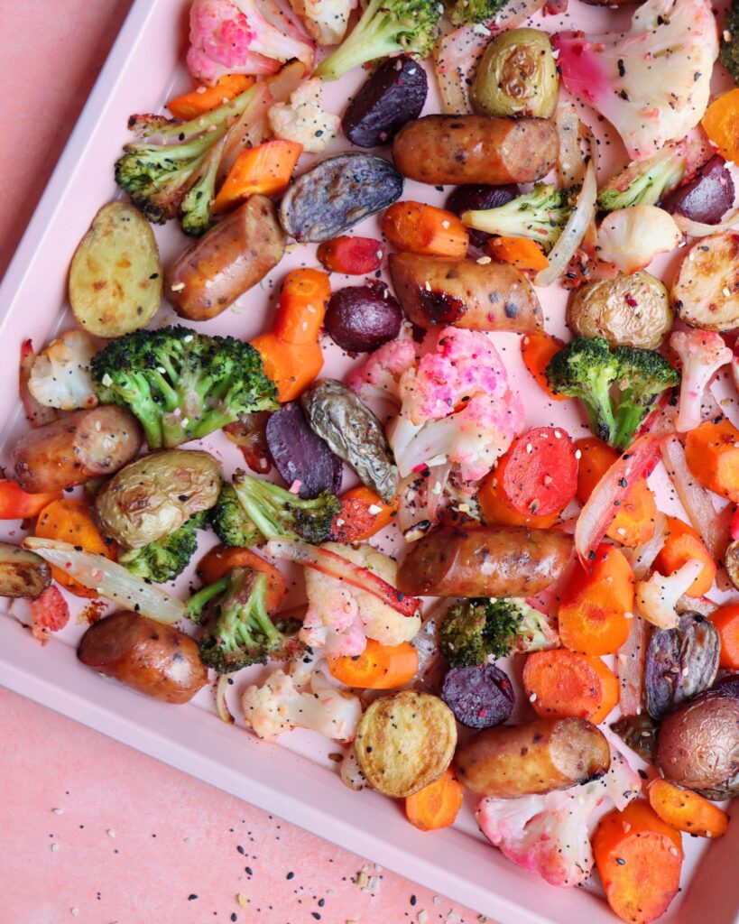 Sheet Pan Chicken Sausages & Veggies - Gilbert's Craft Sausages