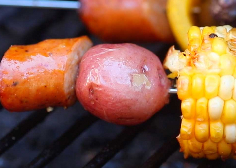 Andouille Chicken Sausage Kebabs