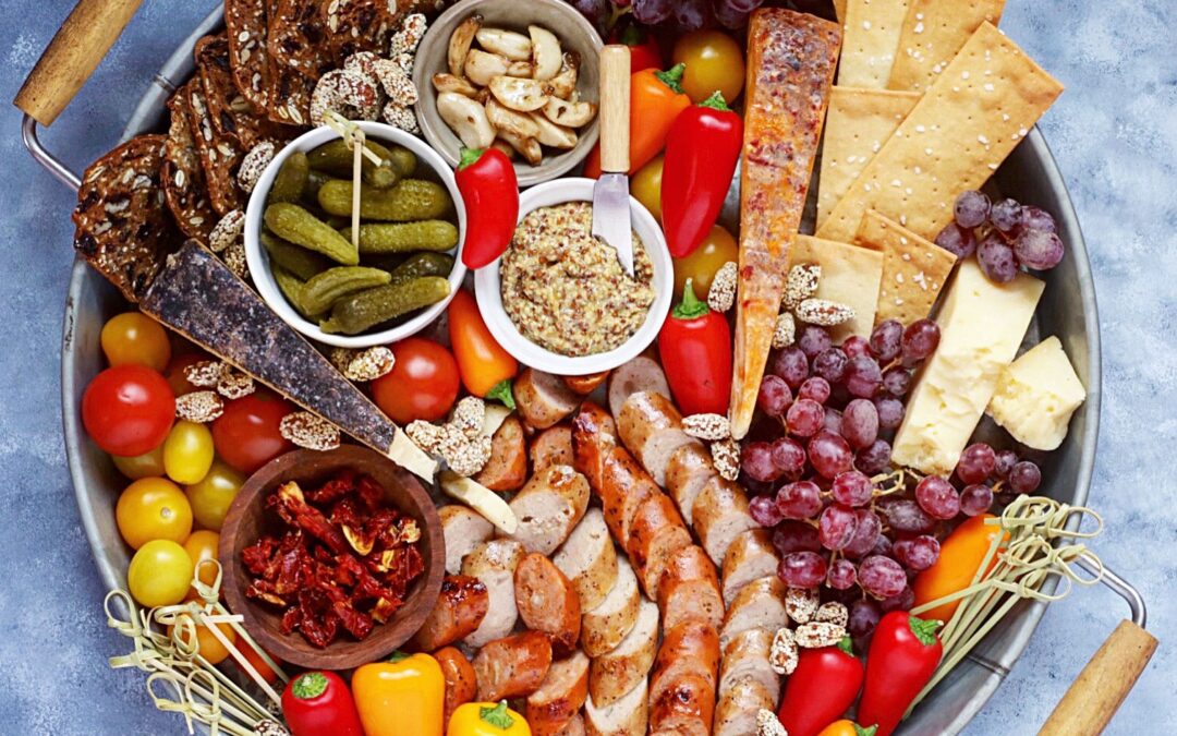 Chicken Sausage & Cheese Board